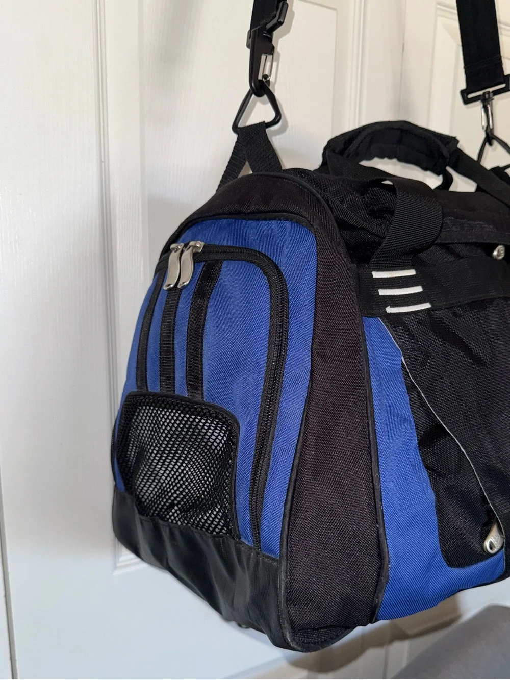 Adidas Vintage 90s Duffel or Gym Bag - Blue/Black
